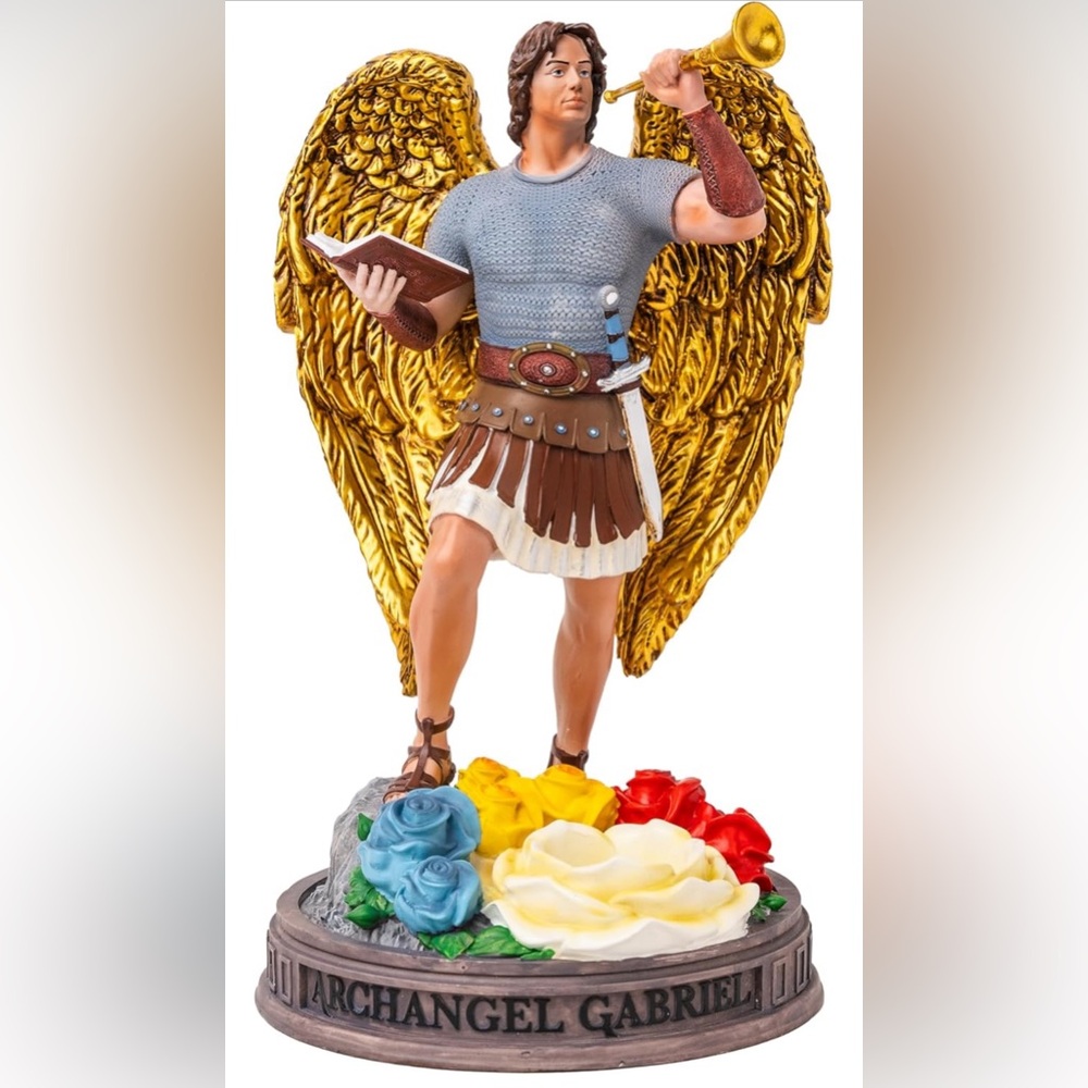 Archangel‎ Gabriel Statue 13" Angel Figurine With Book of Prayers
